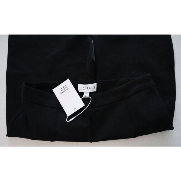 LUCY PARIS PA8907-1 Women's Sz Small Black Kari Slit Cuff Stretch Pants - Picture 4 of 11